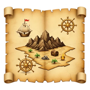 Treasure Map sticker