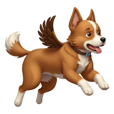 Perro volando  sticker