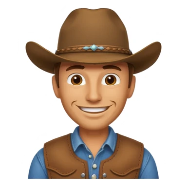 Cowboy tipping his hat sticker