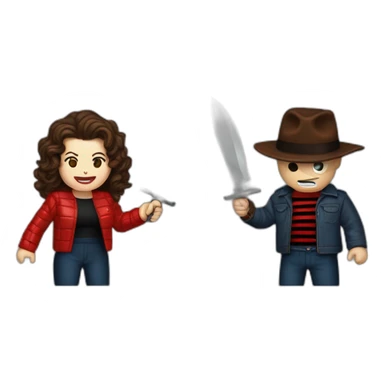 Heather langenkamp vs Freddy Krueger sticker