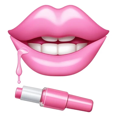 Light pink lip gloss sticker