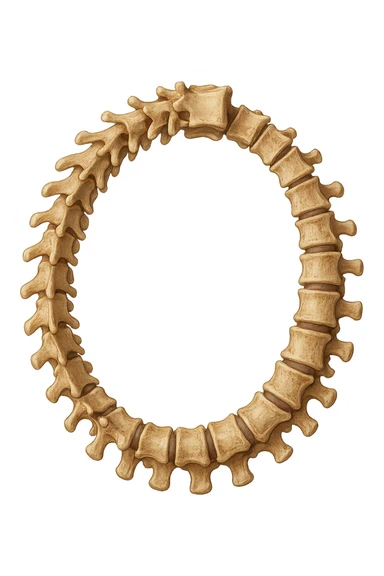 SPINA DORSALE ANATOMICA UMANA REALISTICA CHIUSA A CERCHIO sticker