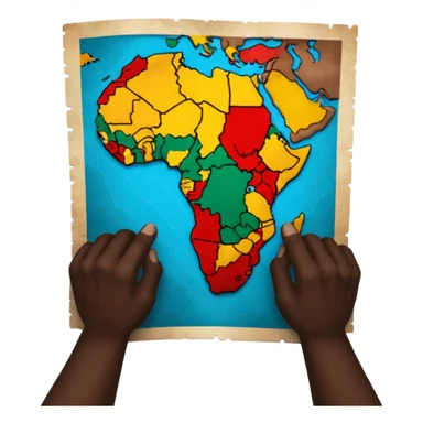 Africa in black hands sticker