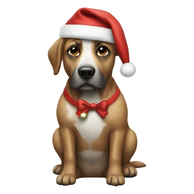 Dog in a Christmas costume  sticker