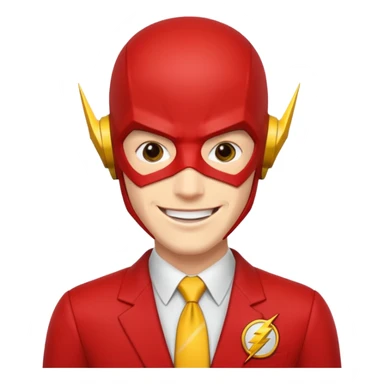 The Flash superhero face close-up sticker