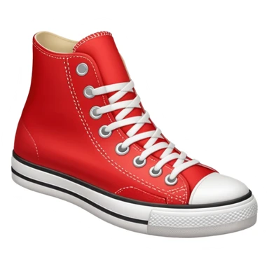 red converse shoe sticker