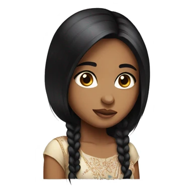 Gujarati big eyed pretty straight black hair girl  sticker
