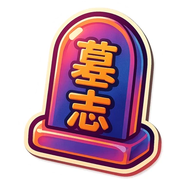 The same grave but facing in right not left  sticker