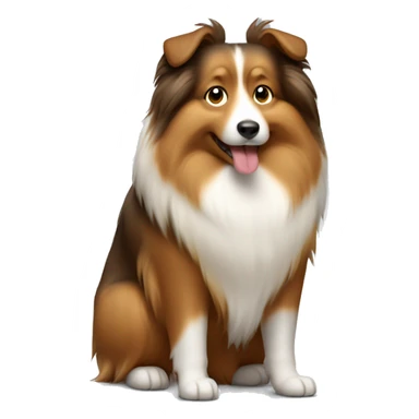 Fat Shetland sheepdog sticker