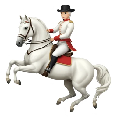 lipizzaner horse & rider capriole sticker