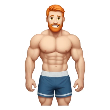 Gym jock with ginger hair  sticker