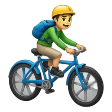 un garçon sur vélo sticker