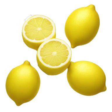 lemon on white background sticker