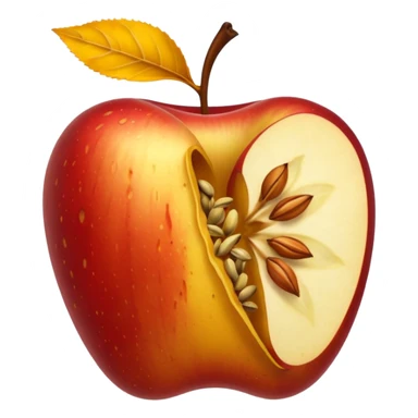 Apple core sticker