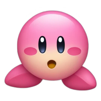 Kirby doing a wee sticker