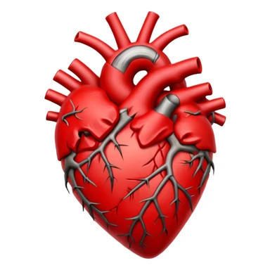 anatomical heart wrapped in thorns sticker