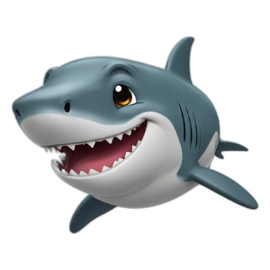 smirking winnie the pooh on top of a shark sticker