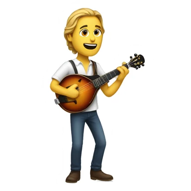 mandolin player sticker