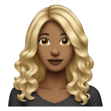 blonde girl with pretty balayage hair sticker