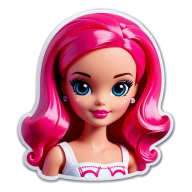 Pink Barbie sticker