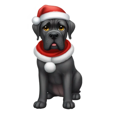 Cane Corso in a Santa Claus outfit. sticker