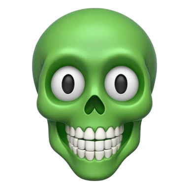 an emoji of a green skeleton sticker