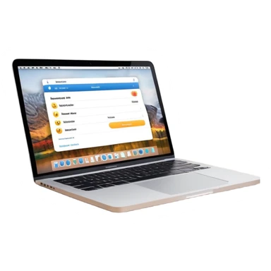 online booking system interface on MacBook screen sticker