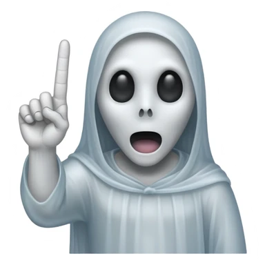 Ghost with middle finger sticker