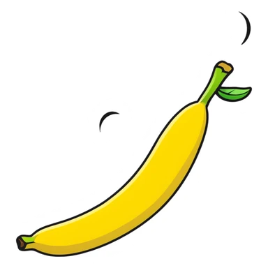 silly banana character slipping on its own peel sticker