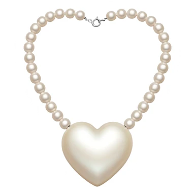 Pearl necklace heart sticker