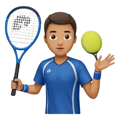 Male, eurasian, wearing sports cloth, swinging padel raquet sticker