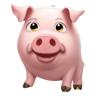 Pig in the gym sticker