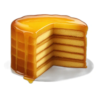 Piece of honey cake with 5 layers  sticker