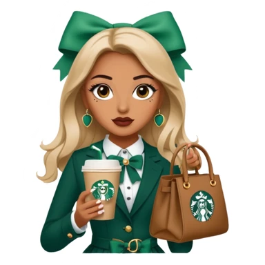 Aesthetic and BADDIE with bows and some starbucks coffee and dior bag sticker