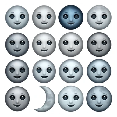 Moon phases sticker