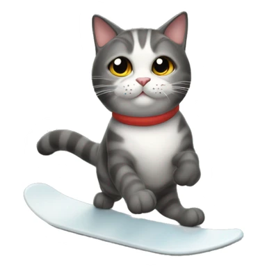 gato en un patín  sticker