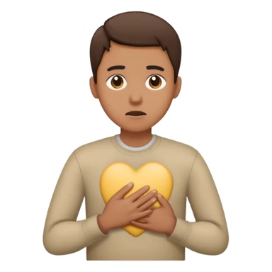 persona agarrandose el pecho sticker