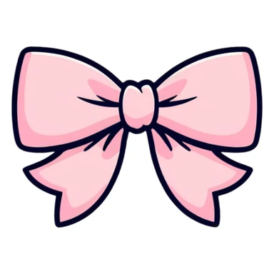 a cute little pink bow sticker