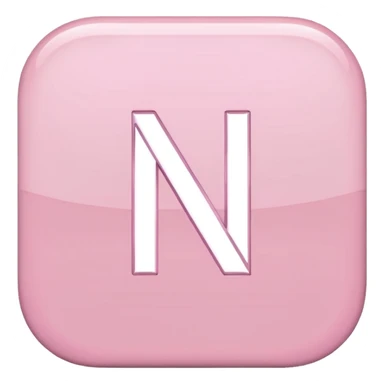 Netflix aesthetic "N" logo in pastel pink sticker