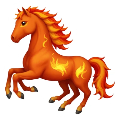 fire horse emoji to push notification . give fire horse sticker