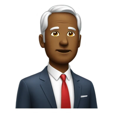 politician head with jam under neck sticker