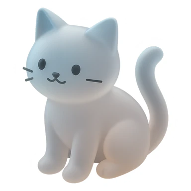 playful cat, minimalistic design, gentle color gradients, matte glass style sticker