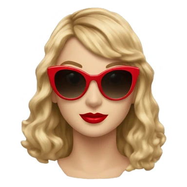 taylor swift red cateye sunglasses sticker