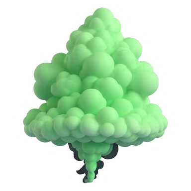 rising cloud of green smoke after explosion sticker