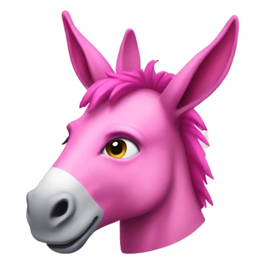 Pink donkey sticker