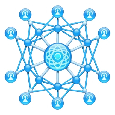 complex network of connected nodes sticker