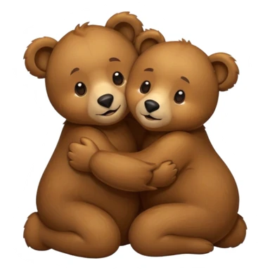 bear hug another bear  sticker