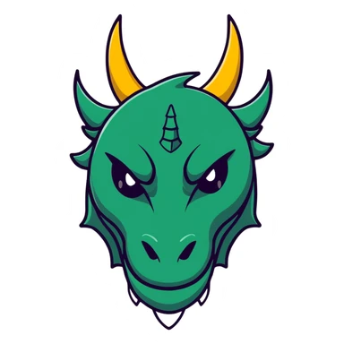 Minecraft black dragon head sticker