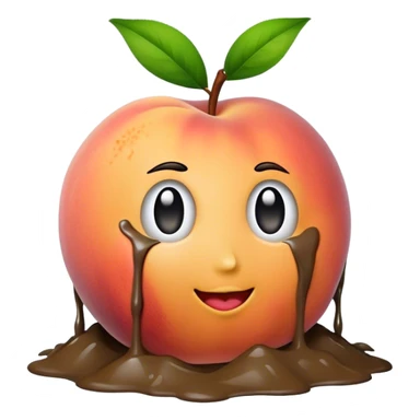 Peach in mud sticker