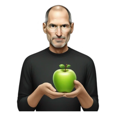 Steve Jobs eating apple sticker